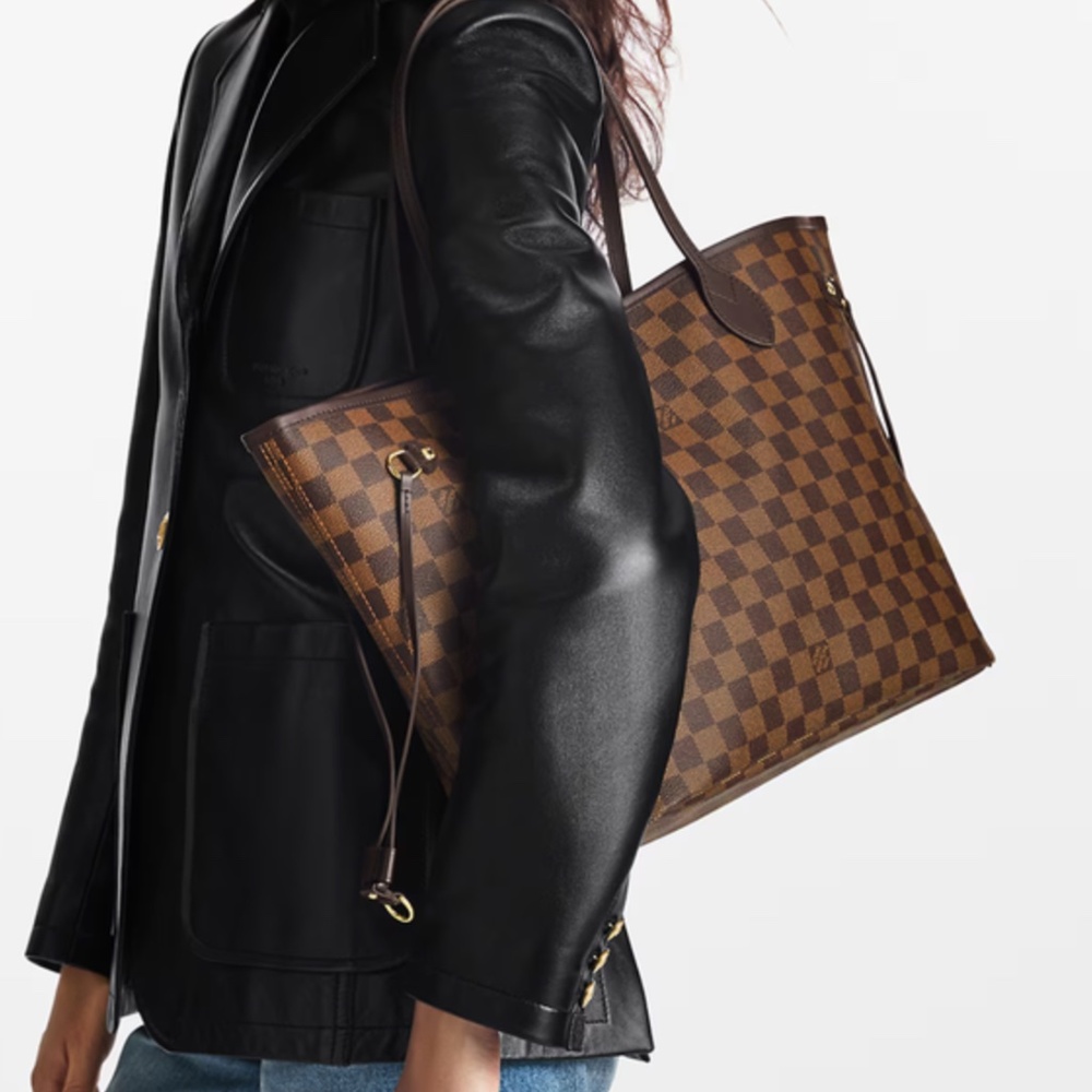 2018 Louis Vutton Neverfull MM in Damier Ebene